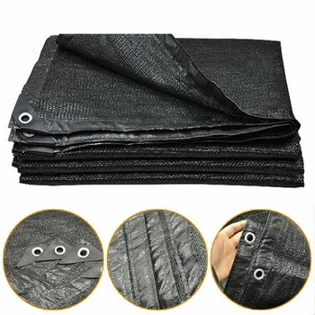 Must 8 Pin HDPE Anti-UV-Nokats Net Aias Lehtla Sunblock Shade Net Väljas Taimede Varju Rest Cloth Basseini Kate