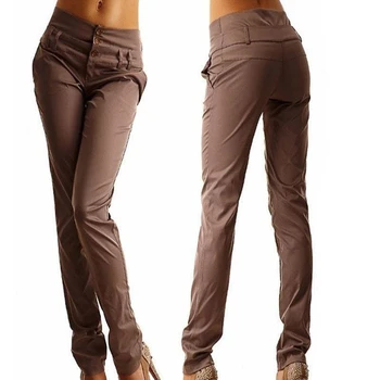 Naiste Pliiats Püksid 2021 Sügisel Kõrge Vöökoht Daamid Office Vabaaja Püksid Naiste Slim Bodycon Püksid Elastne Pantalones Mujer