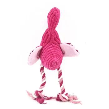 Palus Puuvillane Köis Mänguasi Flamingo Suur Koer Mänguasja Puhastamine Hammaste Piiksuva Interaktiivne Koomiks Koera Mänguasi Lemmikloomade Koolitus Pet Närida Mänguasjad
