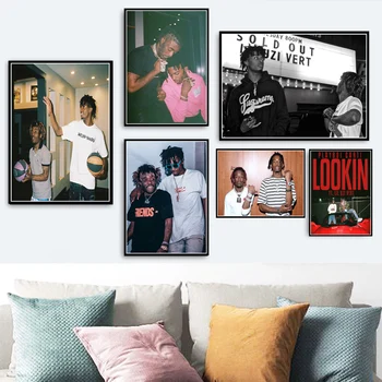 Plakat Pildid Playboi Carti & Lil Uzi Vert Rap, Hip-Hop Zanger Lõuend Schilderij Seina Art Pictures Home Decor Quadro cuadros