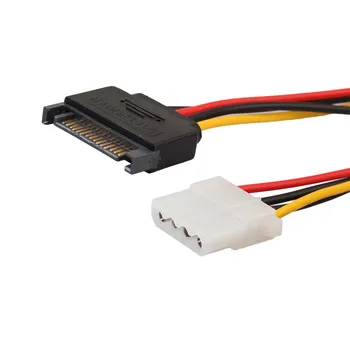 Power Splitter pikendusjuhe Pistikud 2PC SATA 15-PIN Isane Võimu sobib Molex IDE 4-PIN Emane Sõita Adapter Line