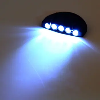 Praktiline Pea Lamp 5 LED Head Light Kalapüügi Väljas Telkimine, Matkamine, Jahindus Müts Tõrvik Hunt Kork Koos Clip