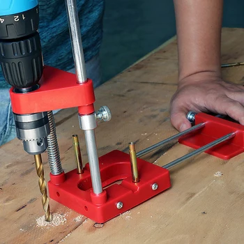 Puidutöötlemine Puurida Lokaator Legeeritud Terasest Mini Bench Drill Press Mall Guid Lokaator Juhend Vahend Kodus Masin Puidutöötlemine Tööriist
