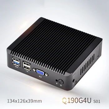 Q190G4U Mini PC Quad Core Ruuteri 4 Võrgu Kaart J1900 Gigabit võrgukaart Wireless Bluetooth VAG Liides
