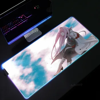 RGB Anime Null Kaks Kawaii Mouse Pad Helendav LED Sülearvuti Seksikas PC Mäng Tarvikud Mängija Klaviatuuri Vaip Pad Gaming mousepad Laud