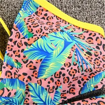 Risti Ujumistrikoo 2021 Uus Naiste Seksikas Bikinis Thong Alt Eraldi Supelrõivad Suvel Rannas Kanda Leopard Trükitud Bating Sobib Polsterdatud