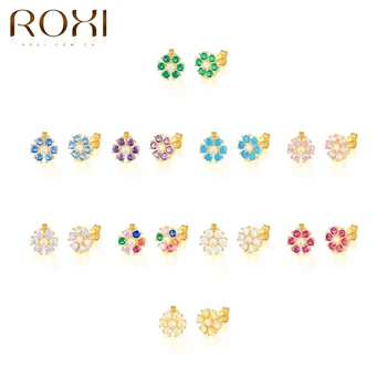 ROXI Vask Mini Värvikas Lilled Kõrvarõngad Naistele Fanshion Ehted Kõrva Kõhre, Luu Küünte Kõrvarõngad Grils Pool Ehted