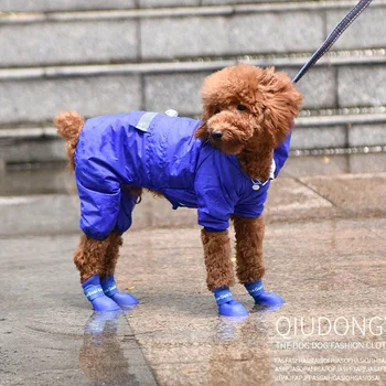 Silikoon vihma kingad lemmikloomad Anti-mustus, Anti-slip ja veekindel lemmikloomade kingad Väike koer Teddy vihma kingad, koer kingad väikeste koerte