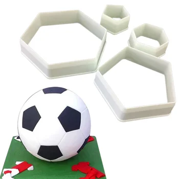 Soccer Ball Sugarcraft Footbal Plastikust Fondant Lõikur Kook Hallituse Fondant Hallituse Fondant Kook Dekoreerimiseks Vahendid