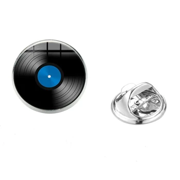 SONGDA Vana-fashion Rekord Prossid Klassikaline 80s Vintage CD Disain Klaasist kivi ümber Rinnamikrofon Pin Kingitus Muusikasõpradele Käsitöö Ehted
