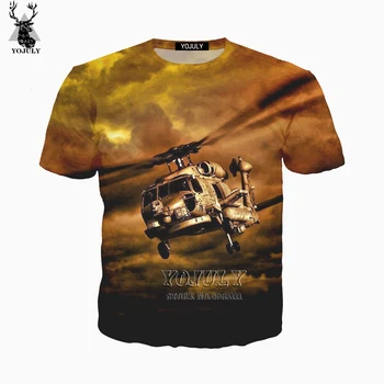 SONSPEE 3D Print Mehed Naised Lahe Helikopter, Lennuk Vabaaja Harajuku T-särgi Suvel Tshirt Noorte Hipster Tops Streetwear A626
