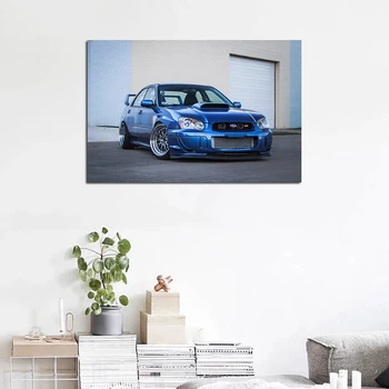 Subaru Impreza WRX STI Autoga Seina Art Lõuend Kodu Sinine Decor Maali HD Prindi Kaasaegne Plakatid Cuadros Modulaarne Pilte elutuba