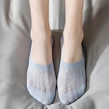 Sussid Suvel 2 paari Paadi Sokid Naistele Nähtamatu Sokid Ei Näita Mitte Tõsta Silikoon Geel Kinga Liner Naine Sokid Calcetines