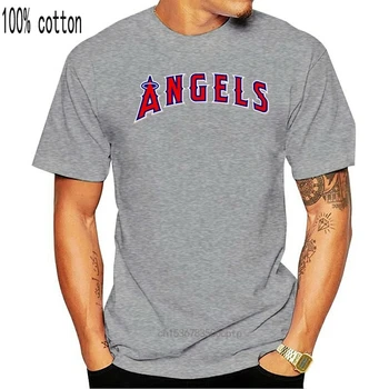Top Los Angeles Angels Majestic Puuvillane T-Särk Mens Pesapalli Tee Uus Punane M5300 Tshirt Tops Suvel Jahe Naljakas T-Särk Retro