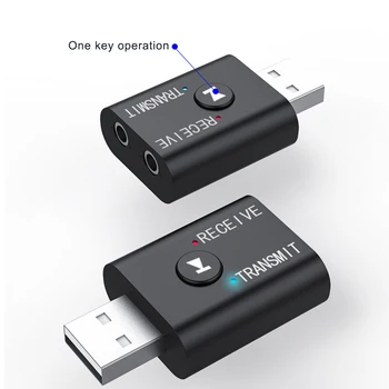 Traadita Bluetooth-ühilduva Vastuvõtja Adapter 5.0 Audio Transmitter Stereo AptX Audio Codec Sügavam Heli, USB Kaabel