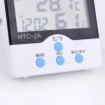 Täpne LCD Digitaalne Hygrometer Termomeetri Temperatuur Niiskus Tester Siseruumides Väljas Koos 1,5 M Kaabel Andur
