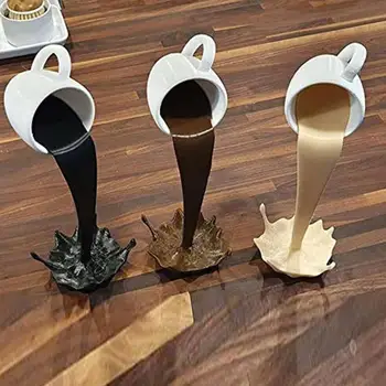 Ujuvad Kallab Kohvi Tassi Skulptuur Köök Dekoratsioon Kallab 3D Vaik Valades Splash Loominguline Kohvi Kruus Kodu Kaunistamiseks