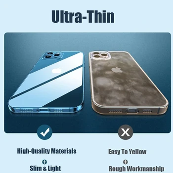 Ultra Õhuke Pehme TPU Selge Telefoni Case For iPhone Mini 12 11 Pro XS Max Sirge Serv Silikoonist iPhone XR 7 8 6S Pluss SE2 Kate