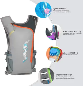 Ultralight väljas maratoni jooksmine jalgrattasõit, matkamine vedeliku seljakott seljakoti vest bagMen saab naiste vedeliku kott