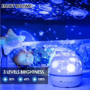 Unistus tähistaeva Valgus Projektor LED Night Light Muusika Bluetooth-Romantiline Soe Magamistuba Projektsioon Öö Valguses Laste Kingitus