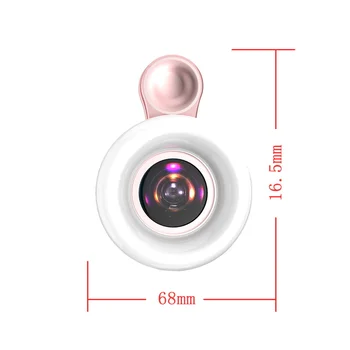 Universaalne Mobiiltelefoni Foto lainurk-Makro Objektiiv Täida Valguses Selfie Fish Eye Kaamera Clip LED Valgus Iphone Xiaomi