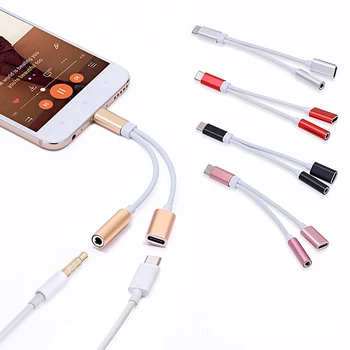USB-C-AUX Audio Kaabel, 2 In 1 USB-Tüüp C-3.5 mm Audio Jack Splitter USB-C Kõrvaklapid Kaabel Adapteriga, Telefonid, Tabletid
