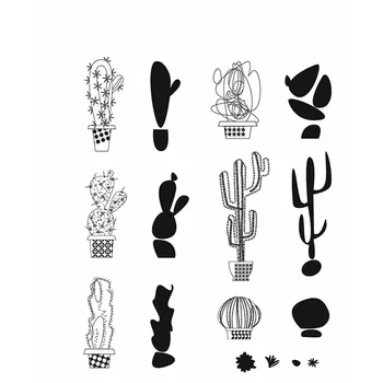 Uus Cactus Metalli Lõikamine Sureb Templid Külalisteraamatusse Päevik Decorationl Reljeef Katkesta Sureb Trafarett-Šabloon DIY õnnitluskaart Albumid