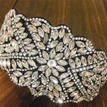 Uus Disain Lai Luksus Barokk Rhinestone Peapaela Naiste Hõbedast Värvi Täis Kristall Teemant Hairband Juuksed Hoop Tüdrukud Kingitus