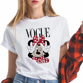Uus Disney Miki Hiir Minni T-Särk VOGUE Naiste Kawaii Cartoon Graafika Daisy Duck Tees T-särk Unisex Mood Tshirt Naine