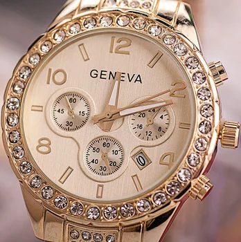 Uus genfi klassikaline luksus rhinestone vaadata naiste kellad mood daamid naiste kell Reloj Mujer Relogio Feminino Daamid vaadata