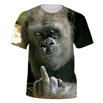 Uute tulijate Naljakas Ahv Gorilla Loomade 3D T-Särk, Meeste ja Naiste Suve Mood Lühikesed Varrukad Harajuku T-särk Tee Tops Camiseta