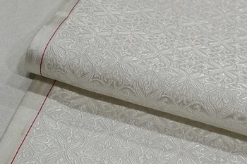 Valge damast õue värvitud jacquard tapestry satiinist 3D-jacquard brocade kangast kleit padi kardin segast DIY