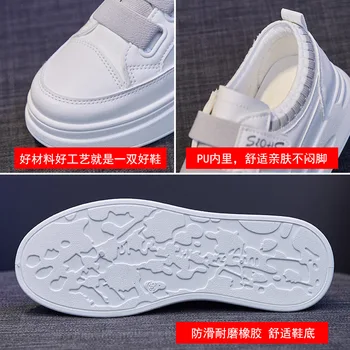Velcro valged kingad naiste uued kevad 2021 tossud naiste paksud-baseeruv platvorm vulkaniseeritud kingad