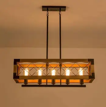 Vintage puidust lühter tööstus puit valgustus võistluskalendri elutoas restorani söögituba ripats, lamp ripub lambi vilkur