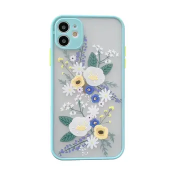 Väike värske lill tüdruk mobiiltelefoni case for iphone 7 8 plus 11 12 pro max x xs XR
