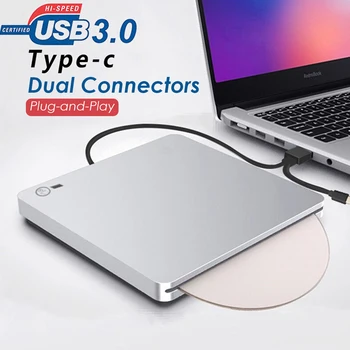 Väline DVD-Draiv USB 3.0/USB-C Kaasaskantav CD/DVD Mängija Kirjutaja Laptop ARVUTI Windows XP/7/8/10 Mac OS