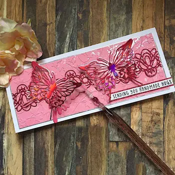 Värviline Lilled Liblikad Küülikud Õõnes Armastus inglise Õhuke Font Pitsääris Metalli Lõikamine Sureb DIY Scrapbooking 2021 UUS