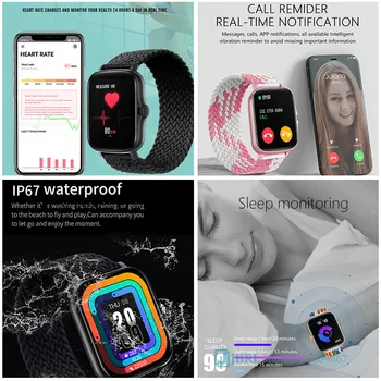 Y20 Smart Watch Naised Mehed Punutud Nailon Kangast Rihm Smartwatch Fitness Tracker Sport Veekindel Digitaalne Kell Android ja IOS