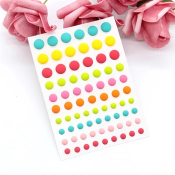YPP KÄSITÖÖ Värvikas Sprinkles Suhkrut isekleepuvad Emailiga Dots Vaik Kleebis Scrapbooking/ DIY Crafts/ Kaardi Kaunistamiseks Teha