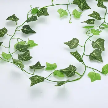 1/3/5tk 2.1 M Home Decor Kunstlik Ivy Leaf Vanik Taimed Viinapuu Võltsitud Lehestik Lilled Pugeja Roheline Luuderohi Pärg Pool Pulm Kahanda