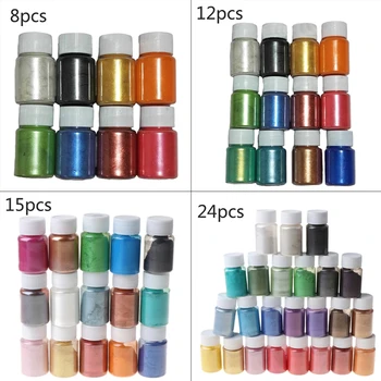 1 Komplekt pärlmutterläiget tekitavad Mica Pulber Epoksüvaik Värvi Pärl Pigment DIY Ehted Käsitöö Seep Tegemise Tarvikud