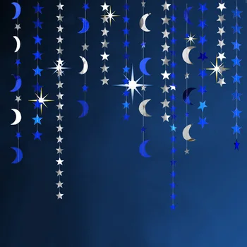 10 tk Eid Mubarak Decor Banner Koju Kuld Moon Glitter Tähed Vanik Islami Moslemi Festival Juhul Pool Ramadan Kareem Ornament