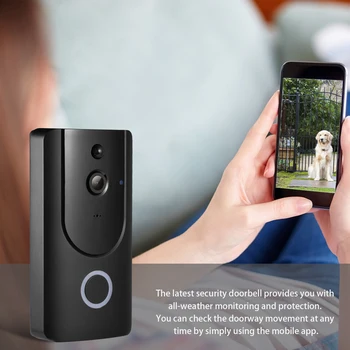 1080P Video Doorbell Wifi Smart Home App Phone Call Audio Intercom Wireless Door Bell Camera