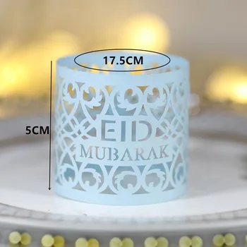 10tk Eid Balck salvrätikuhoidja Eid Mubarak Ramadan Teenetemärgi Kodus Tabel Islami Moslemi Pool Decor Kareem Ramadan Eid Decor
