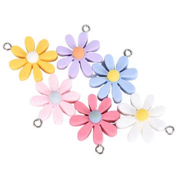 10tk Kawaii Vaik Vähe Daisy Sun Flower Võlusid Ripatsid DIY Teenetemärgi Kõrvarõngad Võti Ketid Ehted Tarvikud