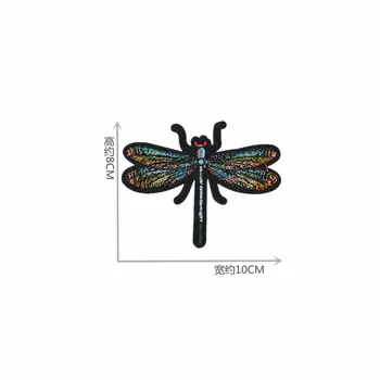 10tk/palju Suur Tikand Plaastrid Dragonfly Loomade Rõivaste Kaunistamiseks Õmblemine Tarvikud Diy Raud soojusülekande Applique