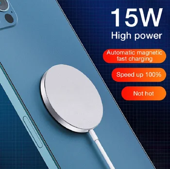 15W Traadita Magnet Laadija Metallist Mängude Magnet Adsorbable Telefon, Kiire Laadimine Pad Iphone 12 Huaiwei Samsung Magsafing