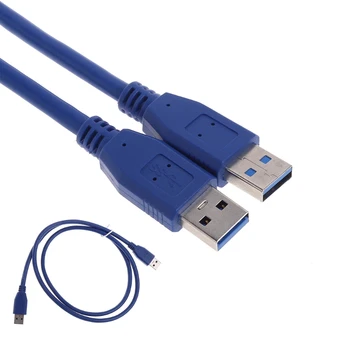 1M Blue Hi-Speed USB 3.0 Type A Male To Male Pistik Adapter pikendusjuhe Dropship