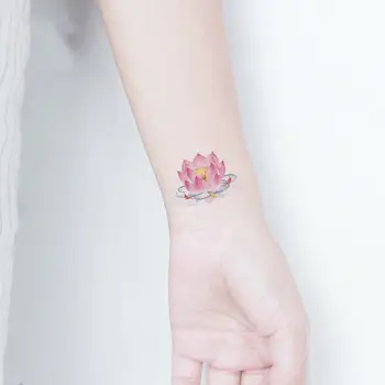 1tk Ajutiste Tätoveeringute Kleebis Naiste Body Art Tattoo Kleebis 3D Liblikas Tõusis Lill Sulg Tattoo on Veekindel 6X6cm Kingitus