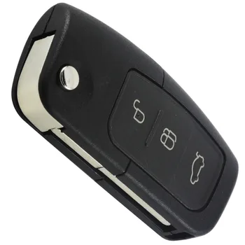 1tk Auto Auto 3 Nuppu Flip Remote Võti Fob 433MHz 63 40BIT Kiip, mis Sobib Ford Focus Mondeo Fiesta S-Max, Galaxy Tarvikud Osad